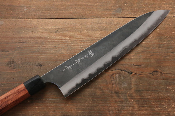 Yoshimi Kato Blue Super Clad Kurouchi Gyuto Japanese Chef Knife 240mm Honduras Handle - Japanny - Best Japanese Knife