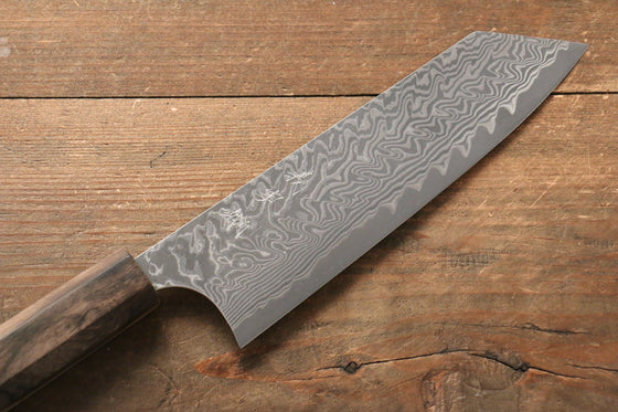 Yoshimi Kato SG2 Damascus Bunka 165mm with Black Persimmon Handle D - Japanny - Best Japanese Knife