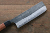 Yoshimi Kato Blue Super Clad Kurouchi Nakiri Japanese Chef Knife 165mm Honduras Handle - Japanny - Best Japanese Knife