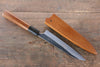 Yoshimi Kato Blue Super Kurouchi Petty-Utility 150mm with Lacquered Handle with Saya - Japanny - Best Japanese Knife