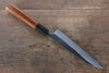 Yoshimi Kato Blue Super Kurouchi Petty-Utility 150mm with Lacquered Handle with Saya - Japanny - Best Japanese Knife