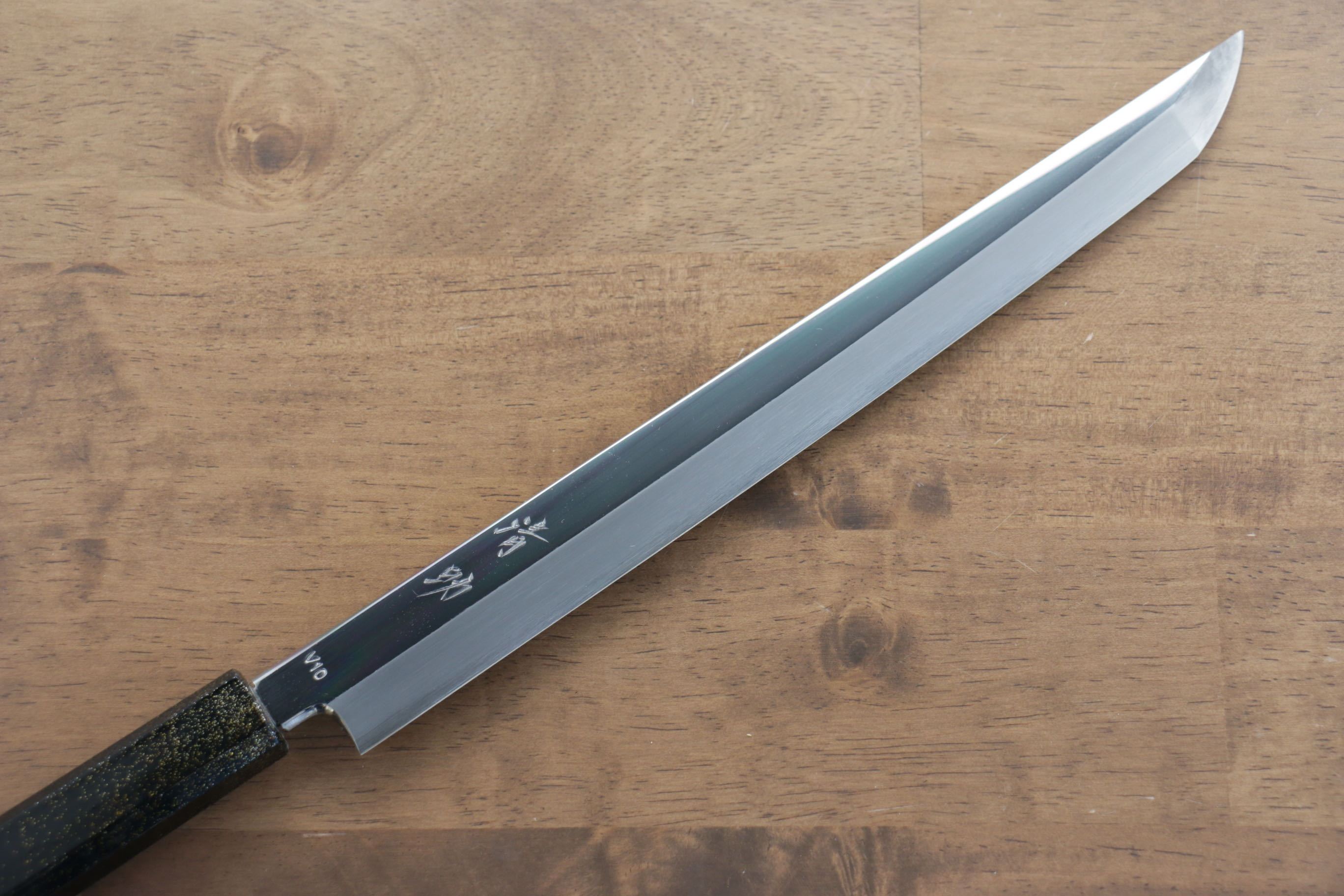 Seisuke VG10 Sakimaru Takohiki 300mm Live oak Lacquered (Kamon) Handle - Japanny - Best Japanese Knife