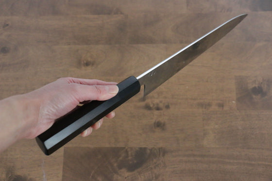 Jikko Fujisan Honyaki White Steel No.3 Mirrored Finish Gyuto  240mm Ebony Wood Handle - Japanny - Best Japanese Knife