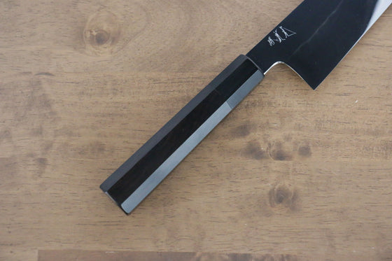 Jikko Fujisan Honyaki White Steel No.3 Mirrored Finish Gyuto  240mm Ebony Wood Handle - Japanny - Best Japanese Knife