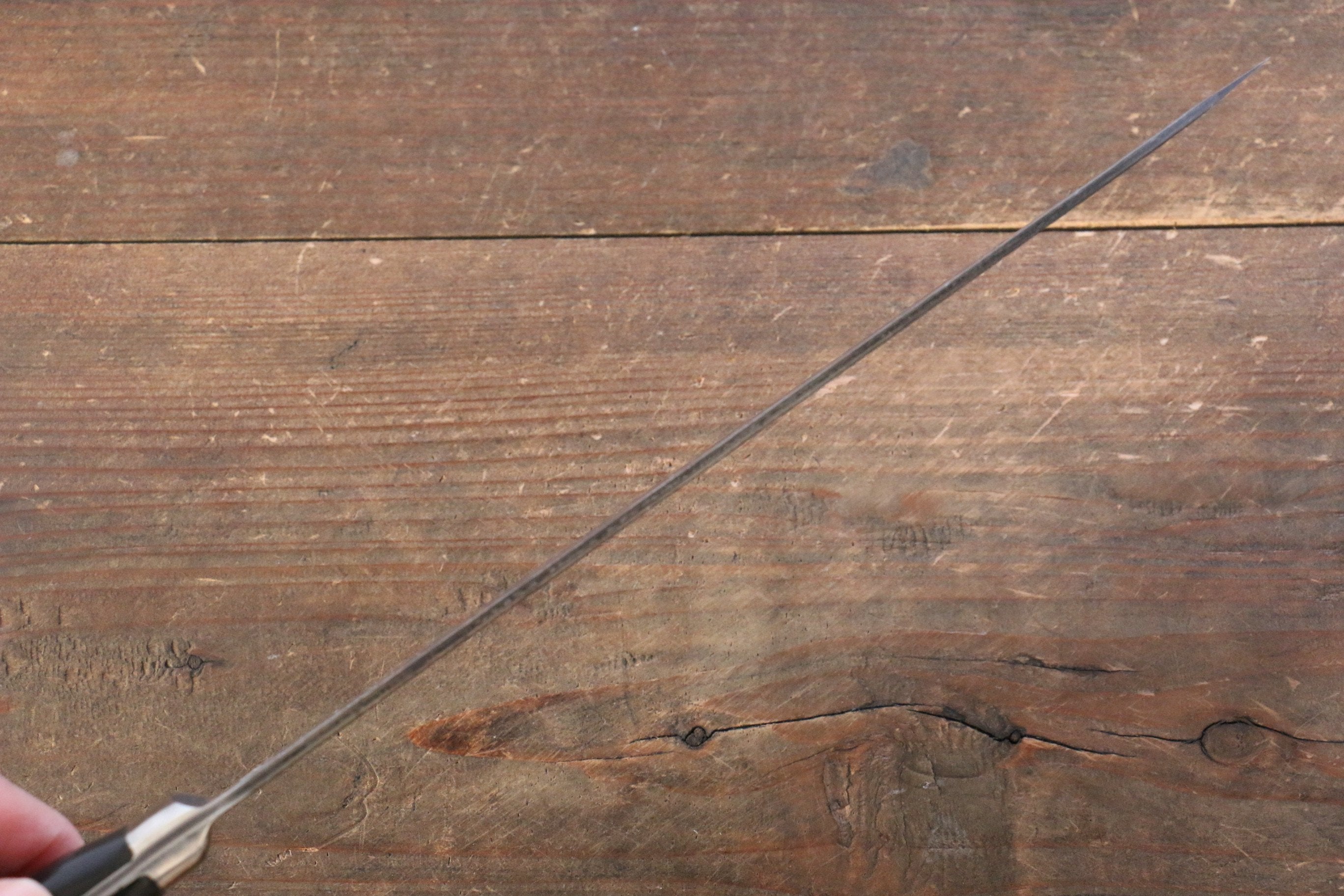 Fujiwara Teruyasu Fujiwara Teruyasu Denka Blue Super Black Finished Gyuto 210mm with Black Pakka wood Handle - Japanny - Best Japanese Knife