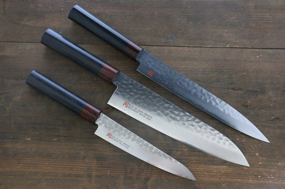 Iseya VG10 33 Layer Damascus Japanese, Gyuto 210mm, Petty 150mm & Sushi Knife 210mm Set - Japanny - Best Japanese Knife