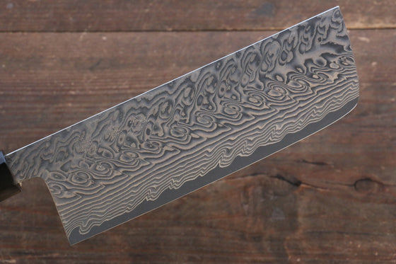 Yoshimi Kato SG2 Damascus Nakiri 165mm with Lacquered Handle - Japanny - Best Japanese Knife