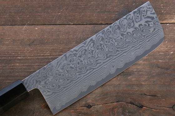 Yoshimi Kato SG2 Damascus Nakiri 165mm with Lacquered Handle - Japanny - Best Japanese Knife