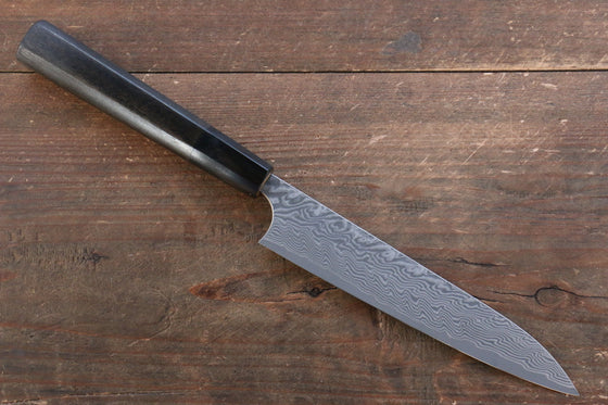 Yoshimi Kato SG2 Damascus Petty-Utility 150mm with Lacquered Handle with Saya - Japanny - Best Japanese Knife