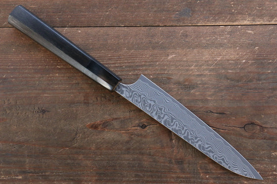 Yoshimi Kato SG2 Damascus Petty-Utility 150mm with Lacquered Handle with Saya - Japanny - Best Japanese Knife