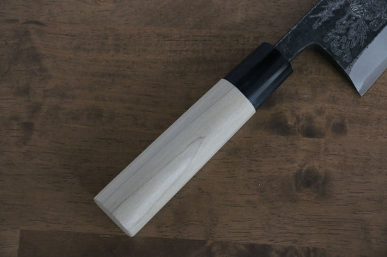 Sakai Takayuki White Steel Kurouchi Ittouryumon engraving Deba 210mm Magnolia Handle - Japanny - Best Japanese Knife