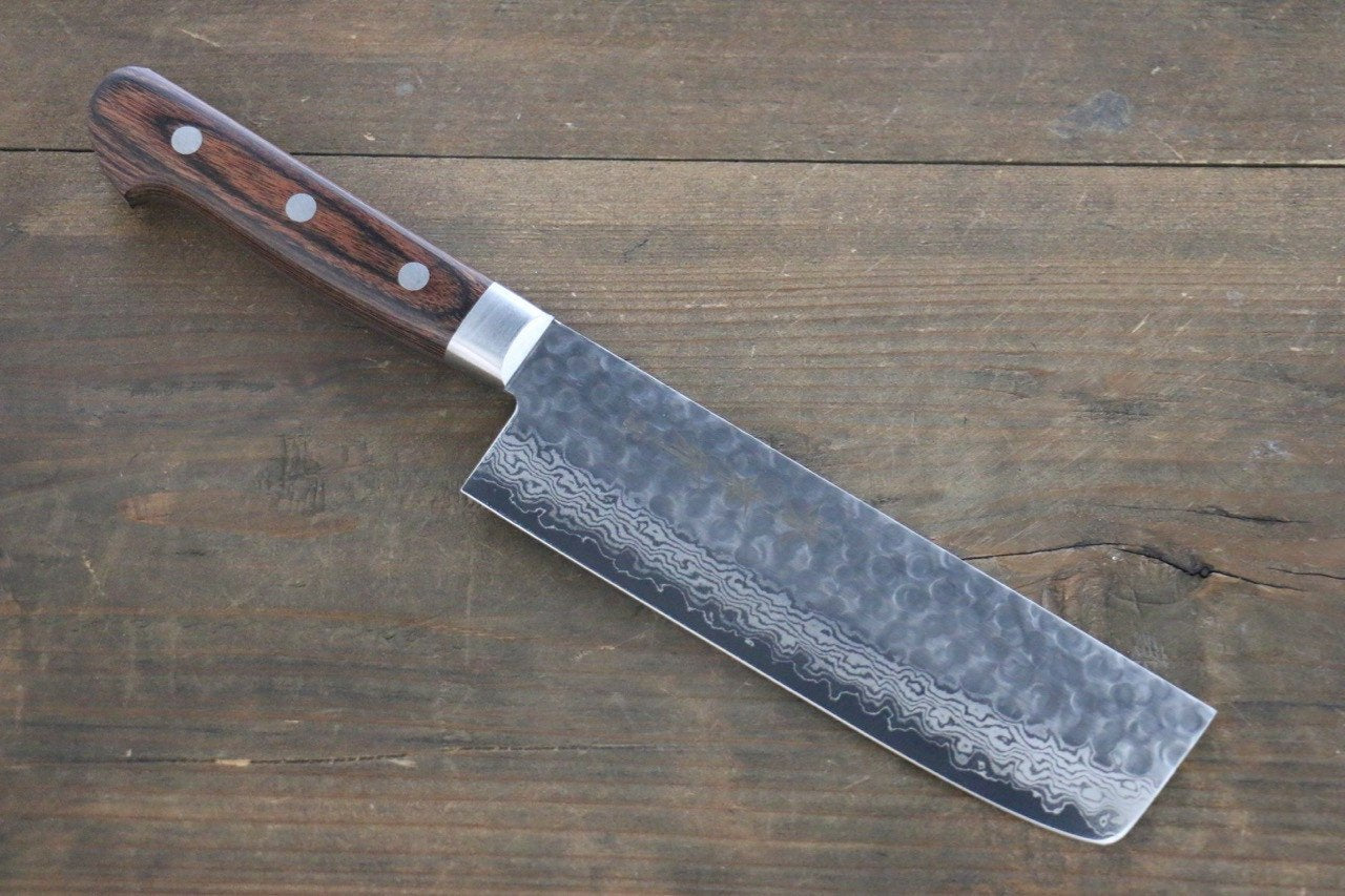 Sakai Takayuki VG10 17 Layer Damascus Nakiri 160mm (Super Deal) - Japanny - Best Japanese Knife