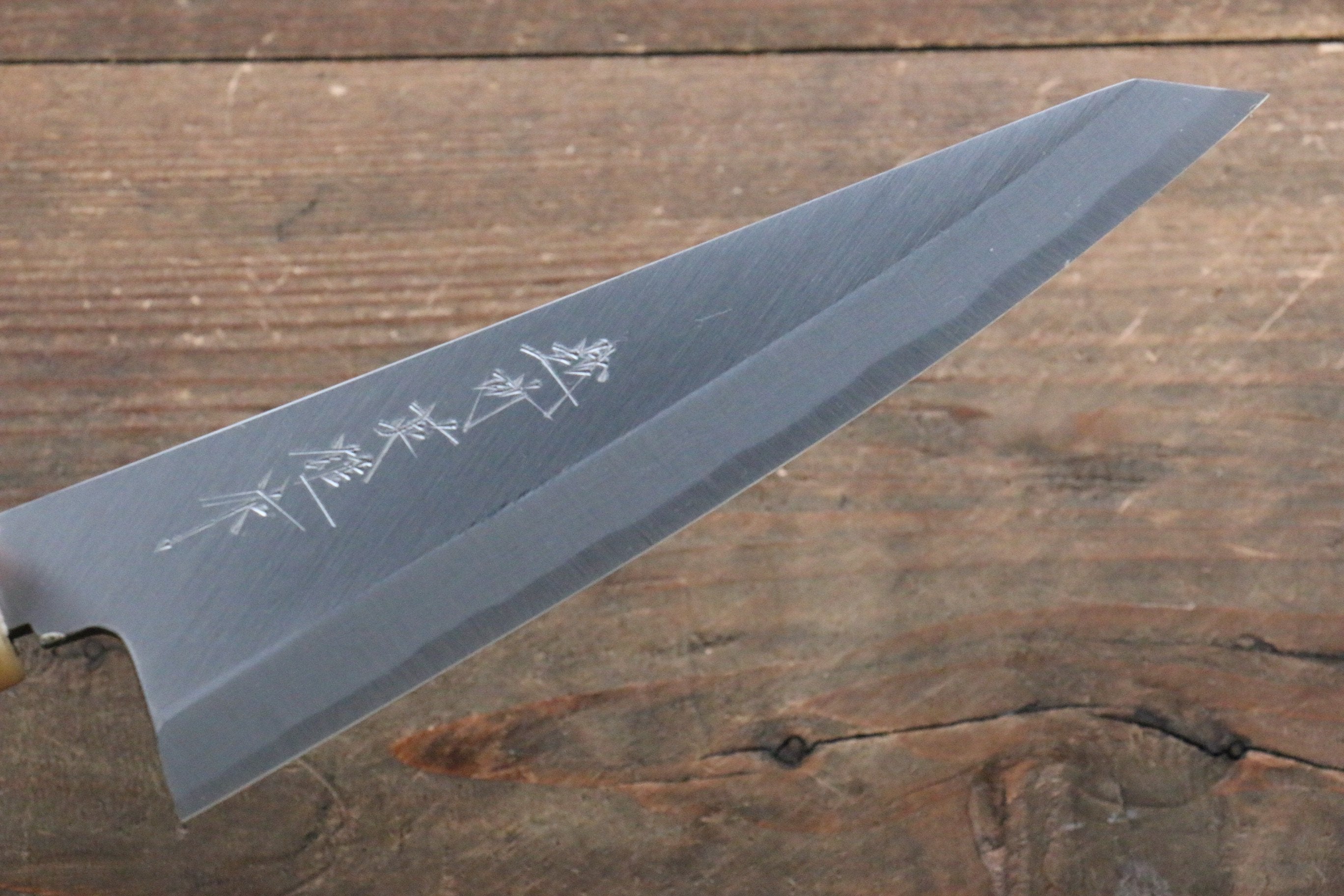 Hideo Kitaoka Blue Steel No.2 Damascus Honesuki Boning 150mm with Magnolia Handle - Japanny - Best Japanese Knife