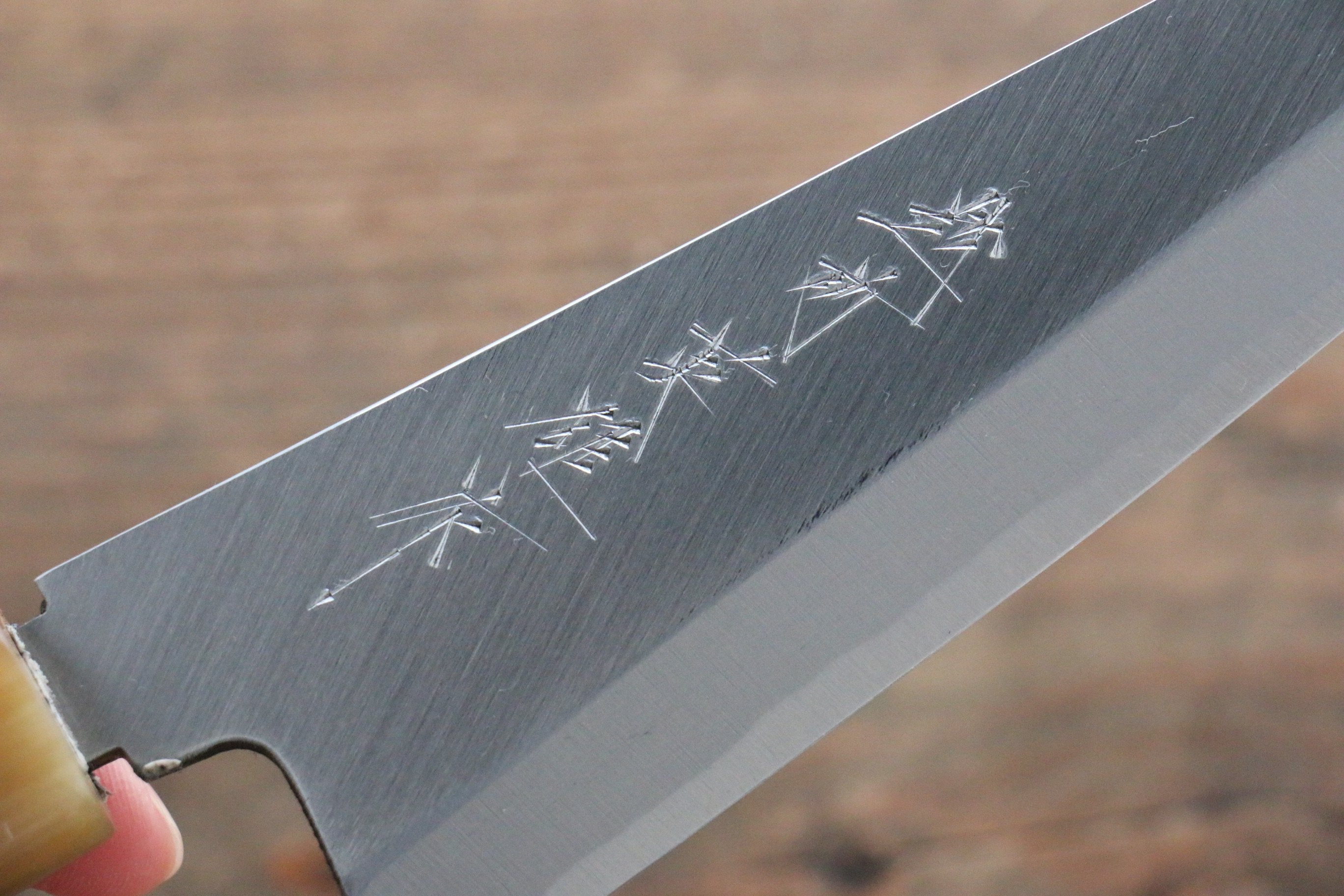 Hideo Kitaoka Blue Steel No.2 Damascus Honesuki Boning 150mm with Magnolia Handle - Japanny - Best Japanese Knife