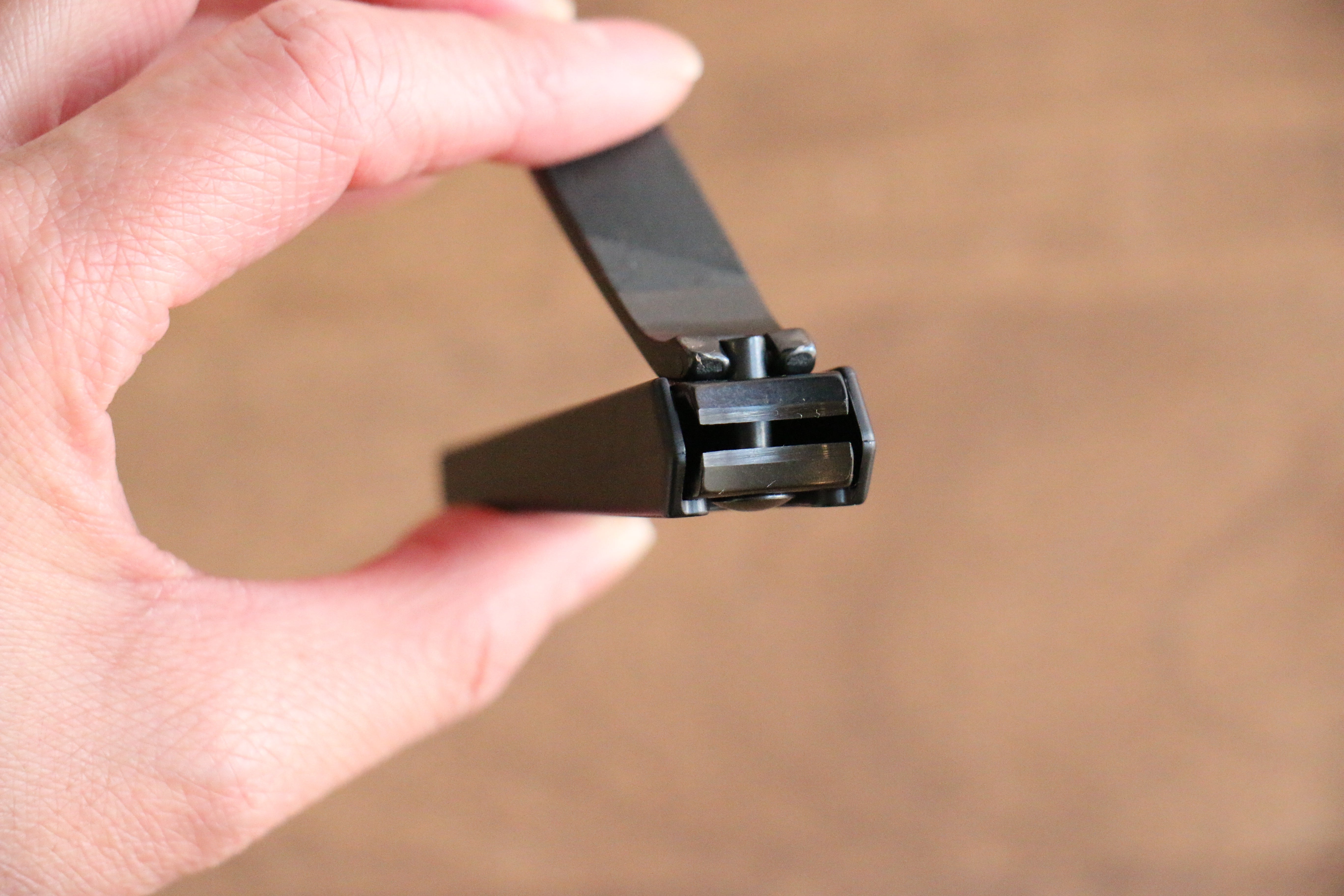 Black large High carbon steel With cover Black dyeing Nail Clipper - Japanny - Best Japanese Knife