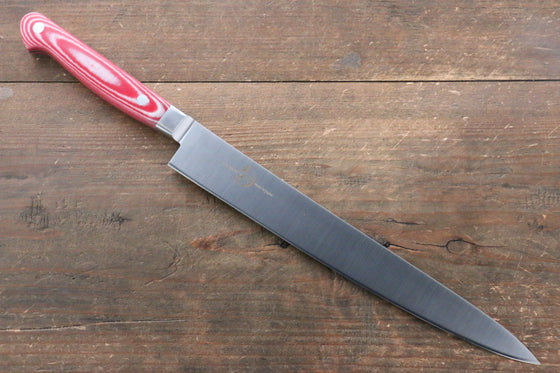 Sakai Takayuki Grand Chef Grand Chef Swedish Steel-stn Sujihiki  240mm Red Micarta Handle - Japanny - Best Japanese Knife