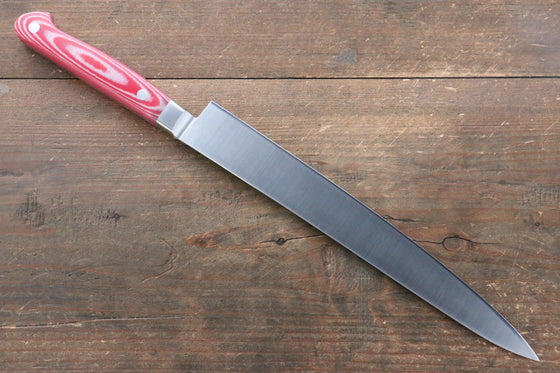 Sakai Takayuki Grand Chef Grand Chef Swedish Steel-stn Sujihiki  240mm Red Micarta Handle - Japanny - Best Japanese Knife