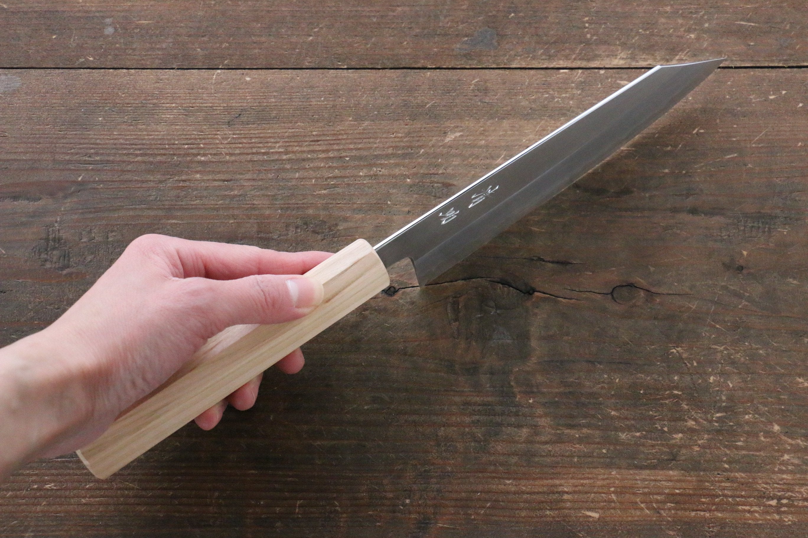 Seisuke Silver Steel No.3 Bunka 165mm Cherry Tree Handle - Japanny - Best Japanese Knife