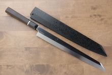  Sakai Takayuki Mt.Fuji White Steel No.2 Honyaki Kiritsuke Yanagiba 300mm Ebony with Ring Handle with Sheath - Japanny - Best Japanese Knife