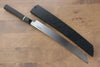 Sakai Takayuki Mt.Fuji White Steel No.2 Honyaki Sakimaru Yanagiba 300mm Ebony with Ring Handle with Sheath - Japanny - Best Japanese Knife