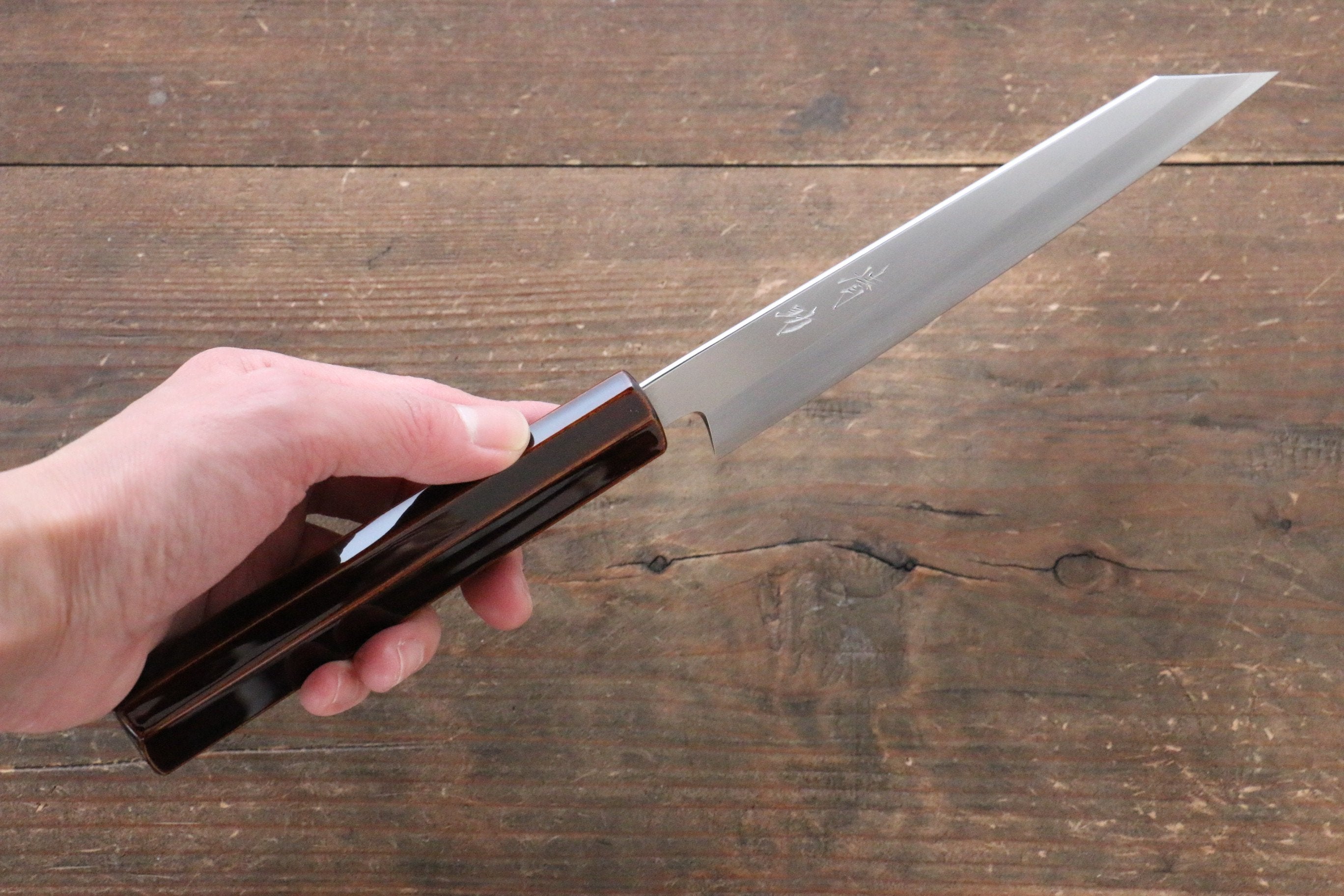 Seisuke Silver Steel No.3 Kiritsuke Petty-Utility 150mm Wood(Lacquered) Handle - Japanny - Best Japanese Knife