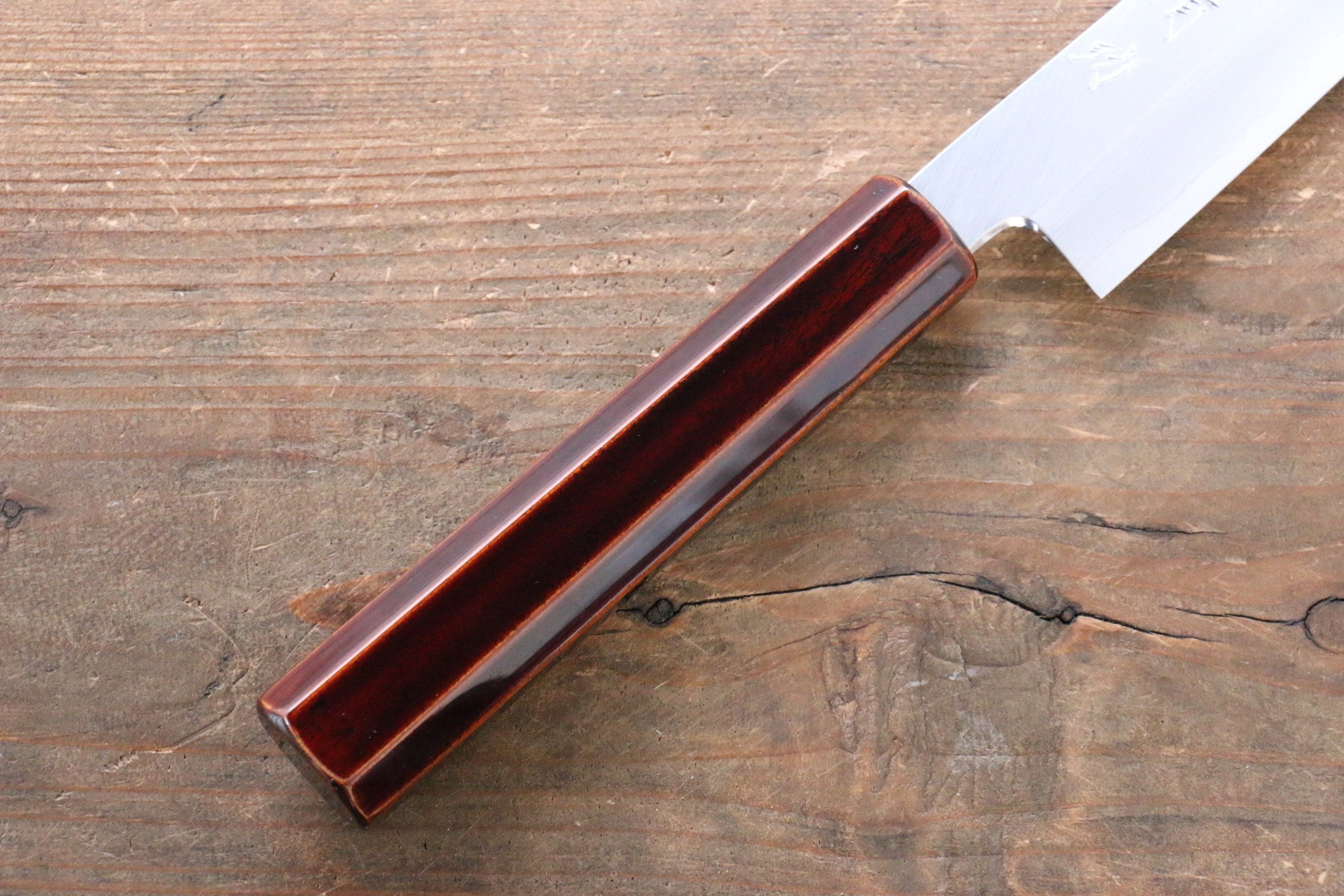 Seisuke Silver Steel No.3 Kiritsuke Petty-Utility 150mm Wood(Lacquered) Handle - Japanny - Best Japanese Knife