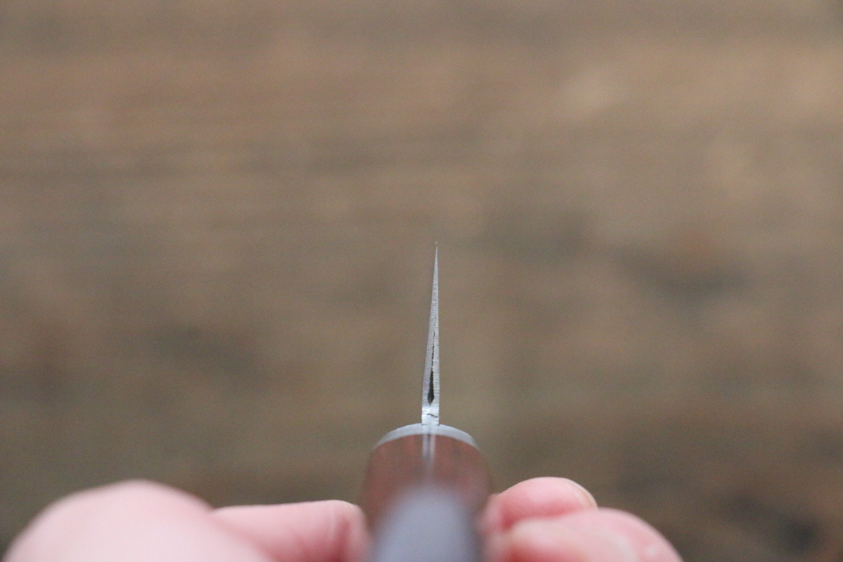 Kunihira Sairyu VG10 Damascus Small Santoku 135mm Red Pakka wood Handle - Japanny - Best Japanese Knife