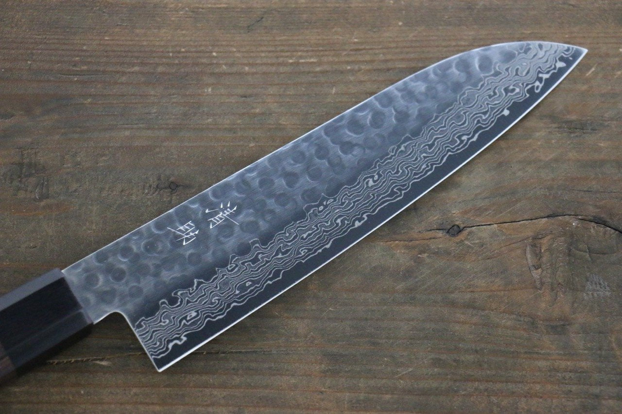 Seisuke AUS10 Santoku 180mm Shitan Handle - Japanny - Best Japanese Knife