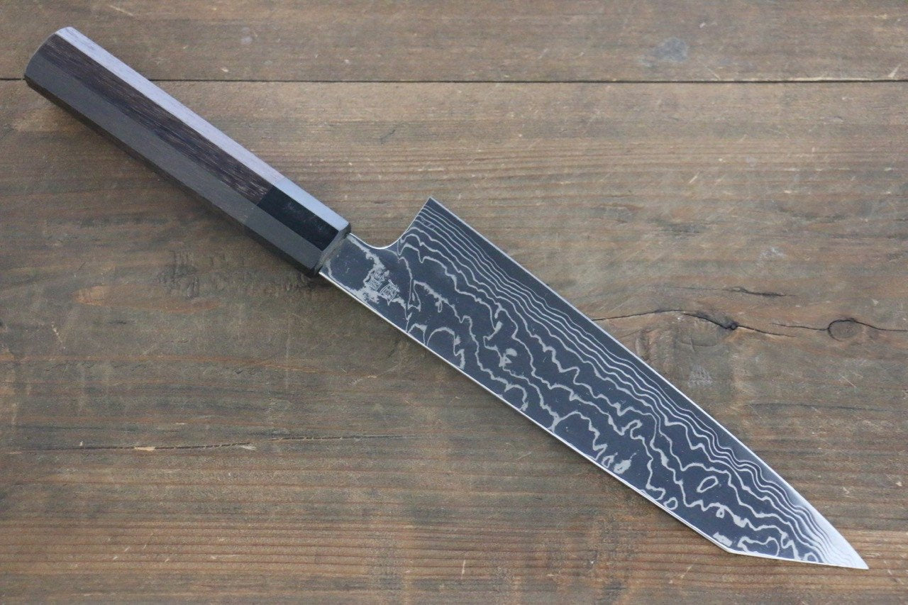 Sukenari ZDP189 Damascus Kiritsuke Gyuto 210mm Shitan Handle - Japanny - Best Japanese Knife