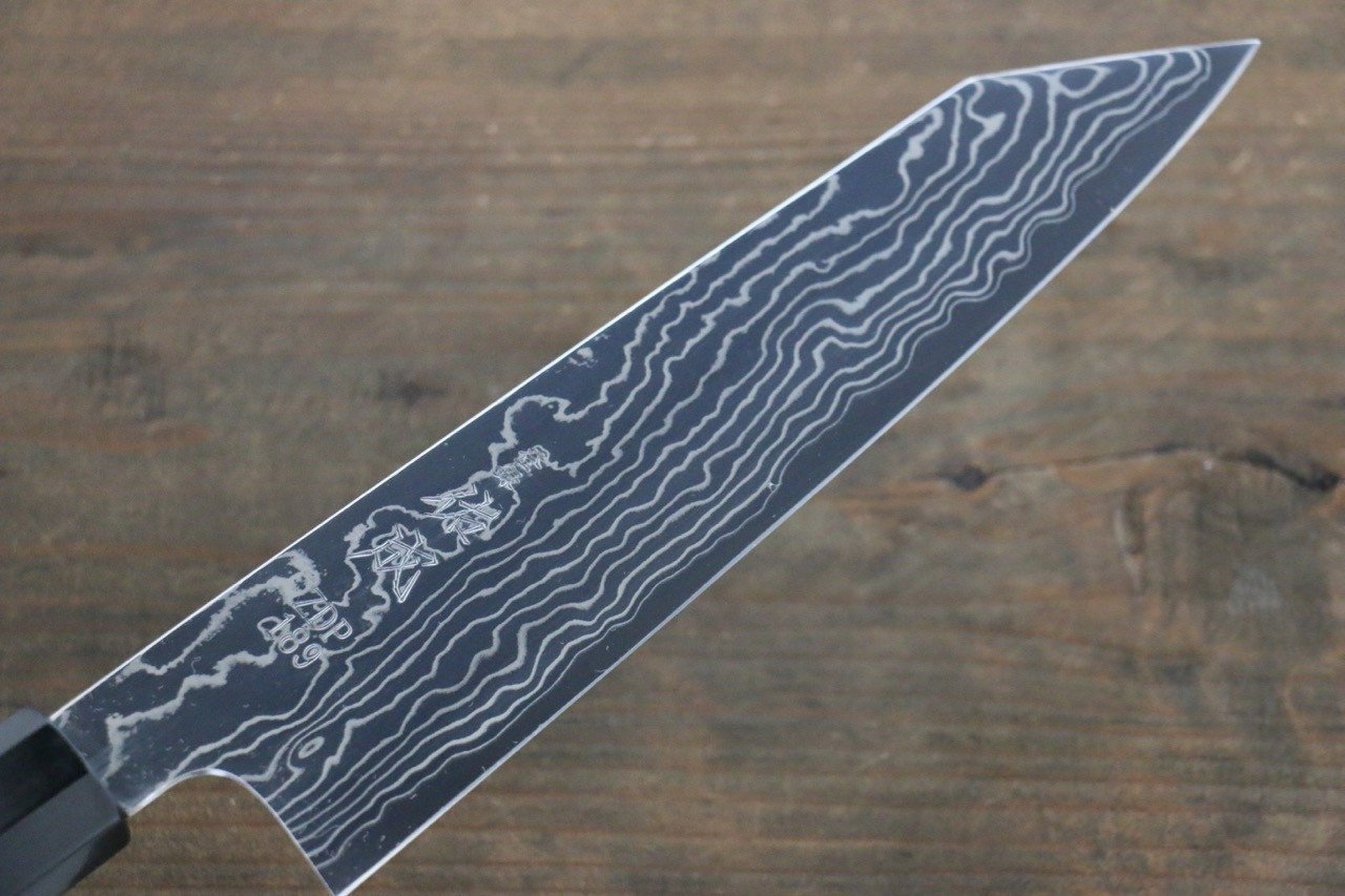 Sukenari ZDP189 Damascus Kiritsuke Gyuto 210mm Shitan Handle - Japanny - Best Japanese Knife