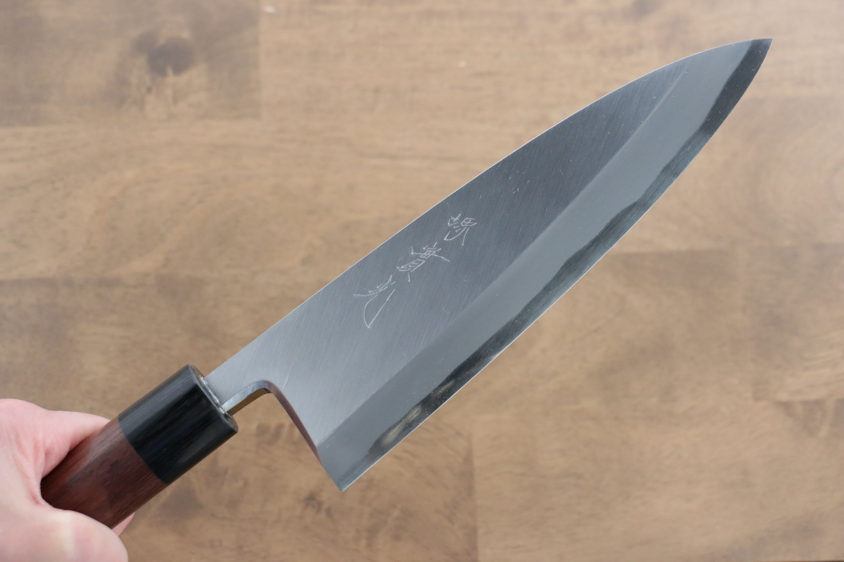 Jikko White Steel No.2 Deba  195mm Shitan Handle - Japanny - Best Japanese Knife