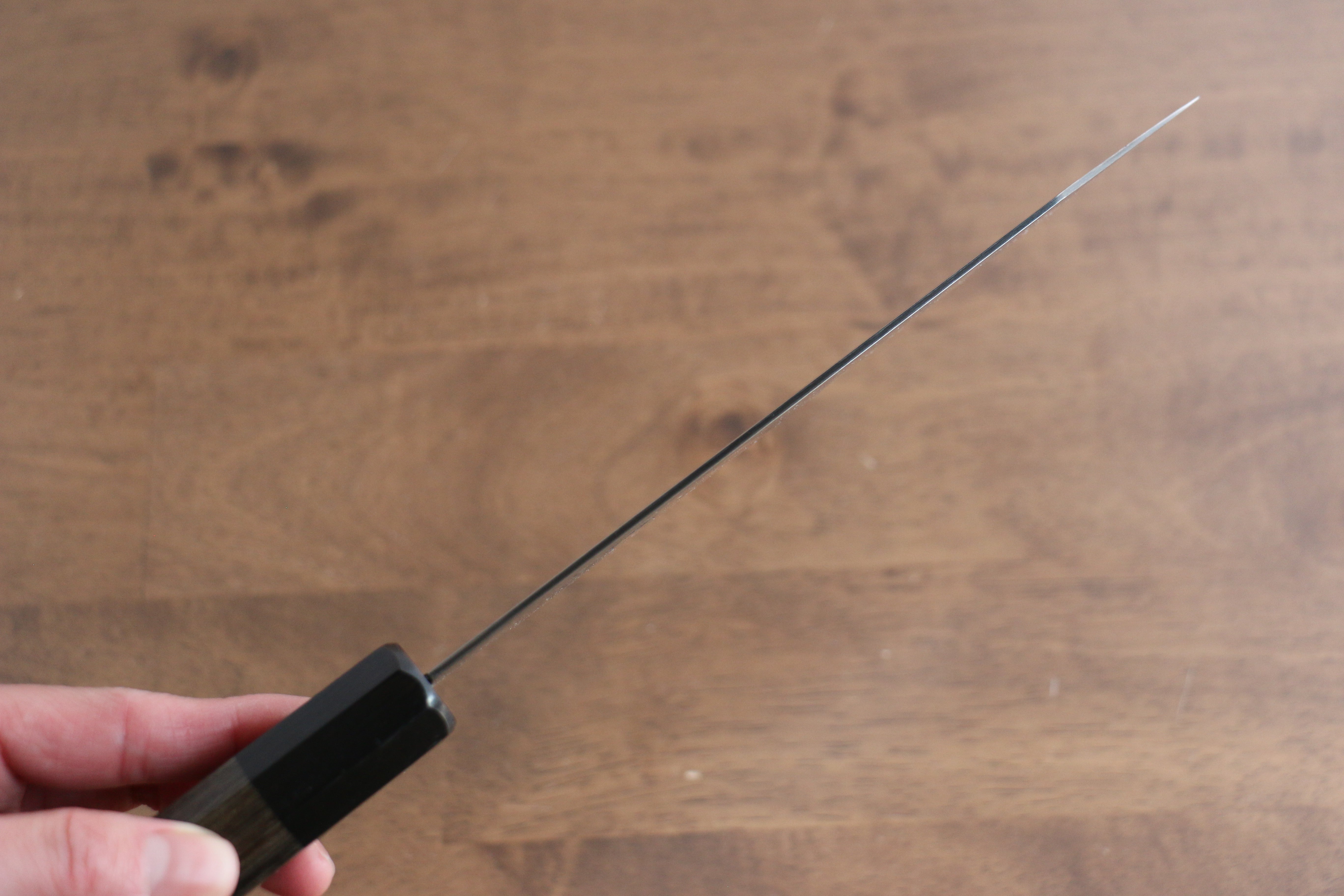 Kanjyo VG10 Damascus Kiritsuke Santoku 180mm Gray Pakka wood Handle - Japanny - Best Japanese Knife