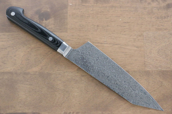 Sakai Takayuki Coreless Damascus Kengata Santoku 160mm Black Micarta Handle - Japanny - Best Japanese Knife