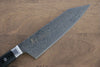 Sakai Takayuki Coreless Damascus Kengata Santoku 160mm Black Micarta Handle - Japanny - Best Japanese Knife