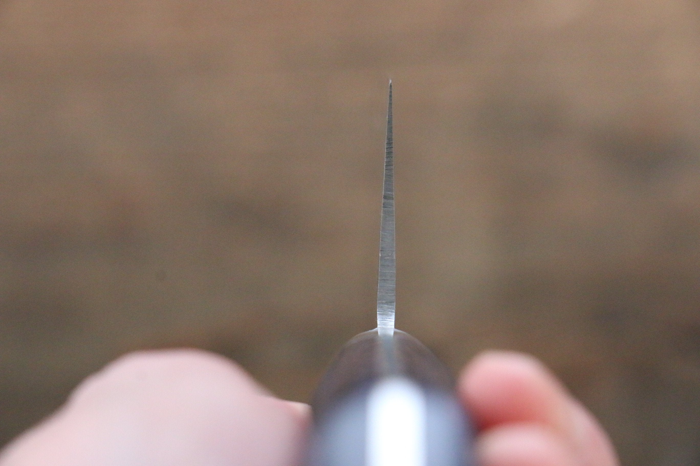 Seisuke Aonashi AUS10 3 Layer Nashiji Santoku 170mm Blue Pakka wood Handle - Japanny - Best Japanese Knife