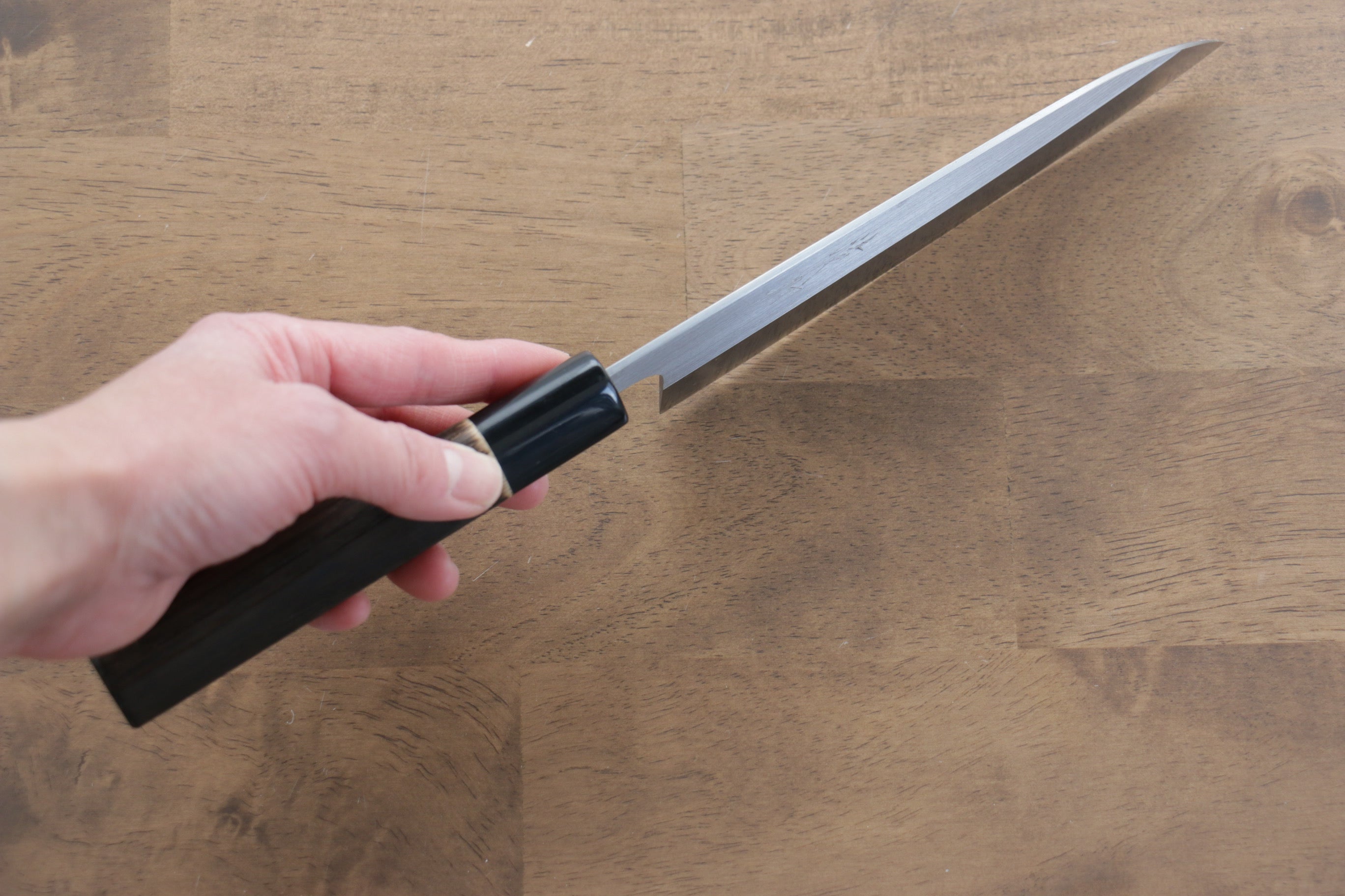 Seisuke SRS13 Santoku 165mm Burnt Chestnut Handle - Japanny - Best Japanese Knife