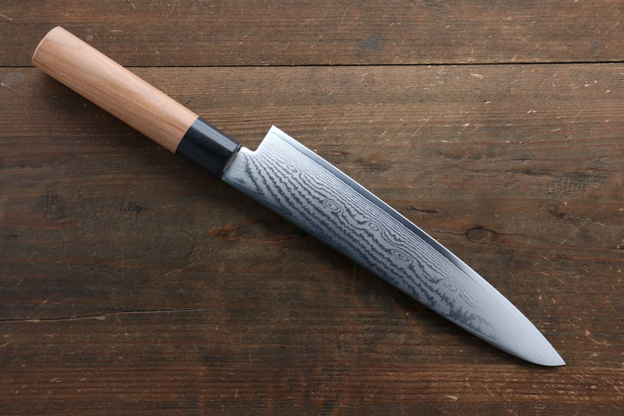 Seisuke VG10 63 Layer Damascus Gyuto 210mm Cherry Tree Handle - Japanny - Best Japanese Knife
