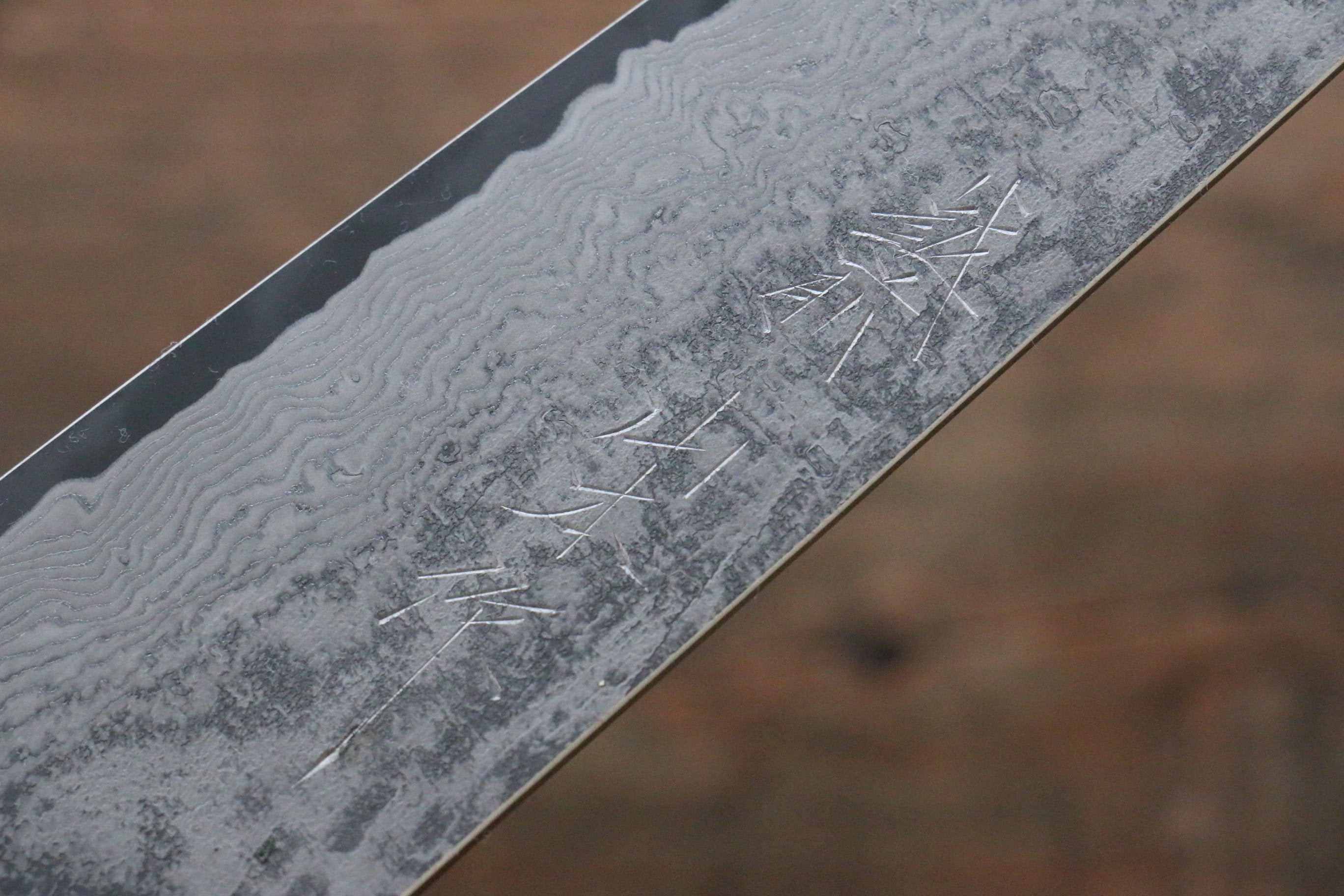 Nao Yamamoto VG10 Black Damascus Gyuto 180mm Red Pakka wood Handle - Japanny - Best Japanese Knife