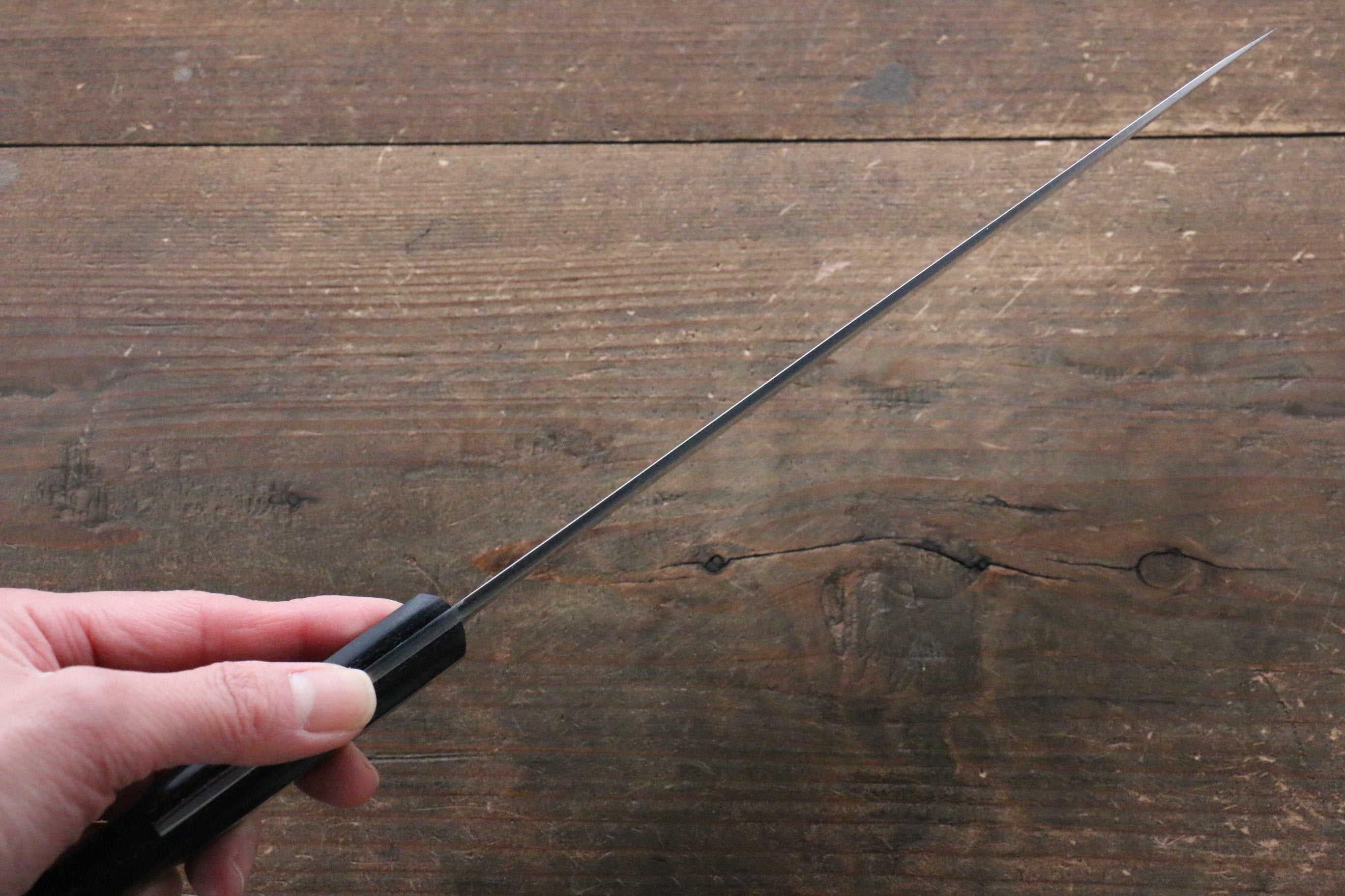 Nao Yamamoto VG10 Black Damascus Gyuto 200mm Black Pakka wood Handle - Japanny - Best Japanese Knife