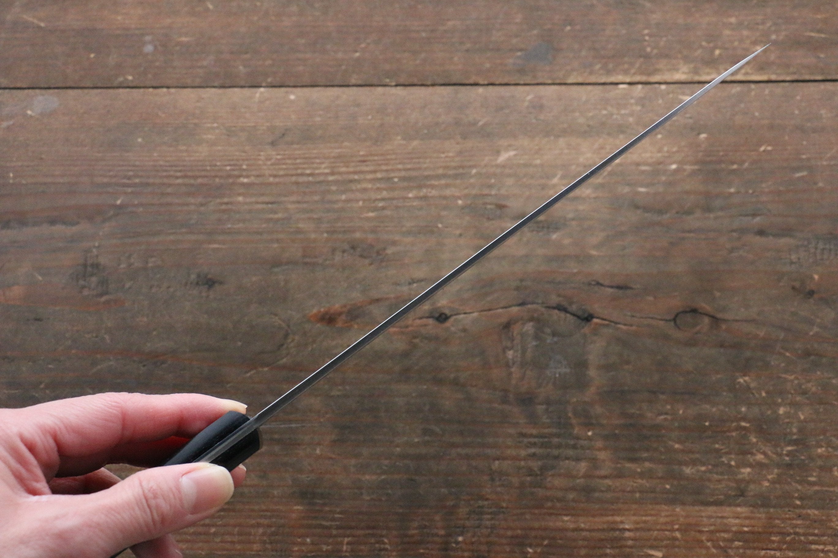 Nao Yamamoto VG10 Black Damascus Gyuto 200mm Black Pakka wood Handle - Japanny - Best Japanese Knife