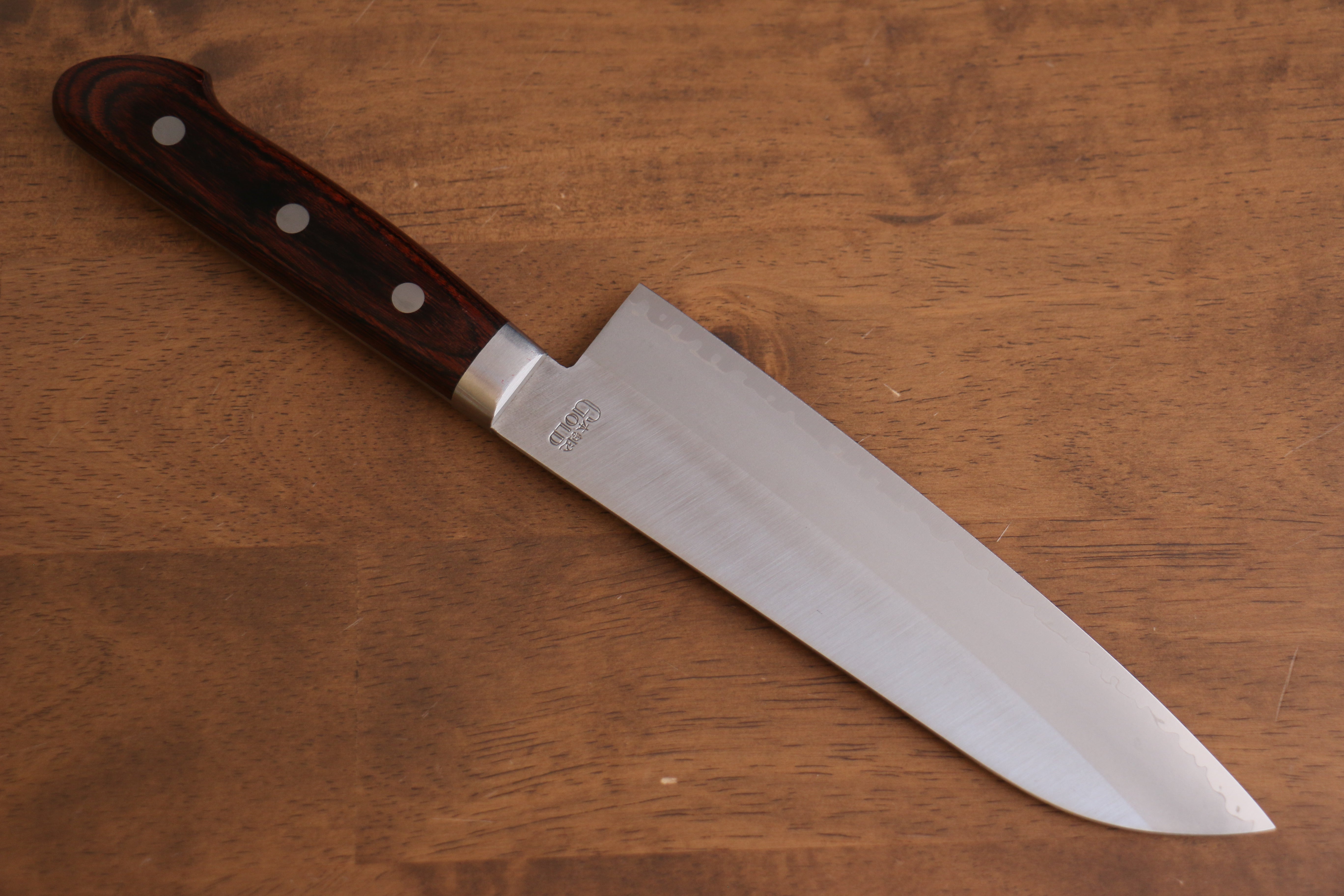 Seisuke VG1 Kasumitogi Santoku 165mm Mahogany Handle - Japanny - Best Japanese Knife