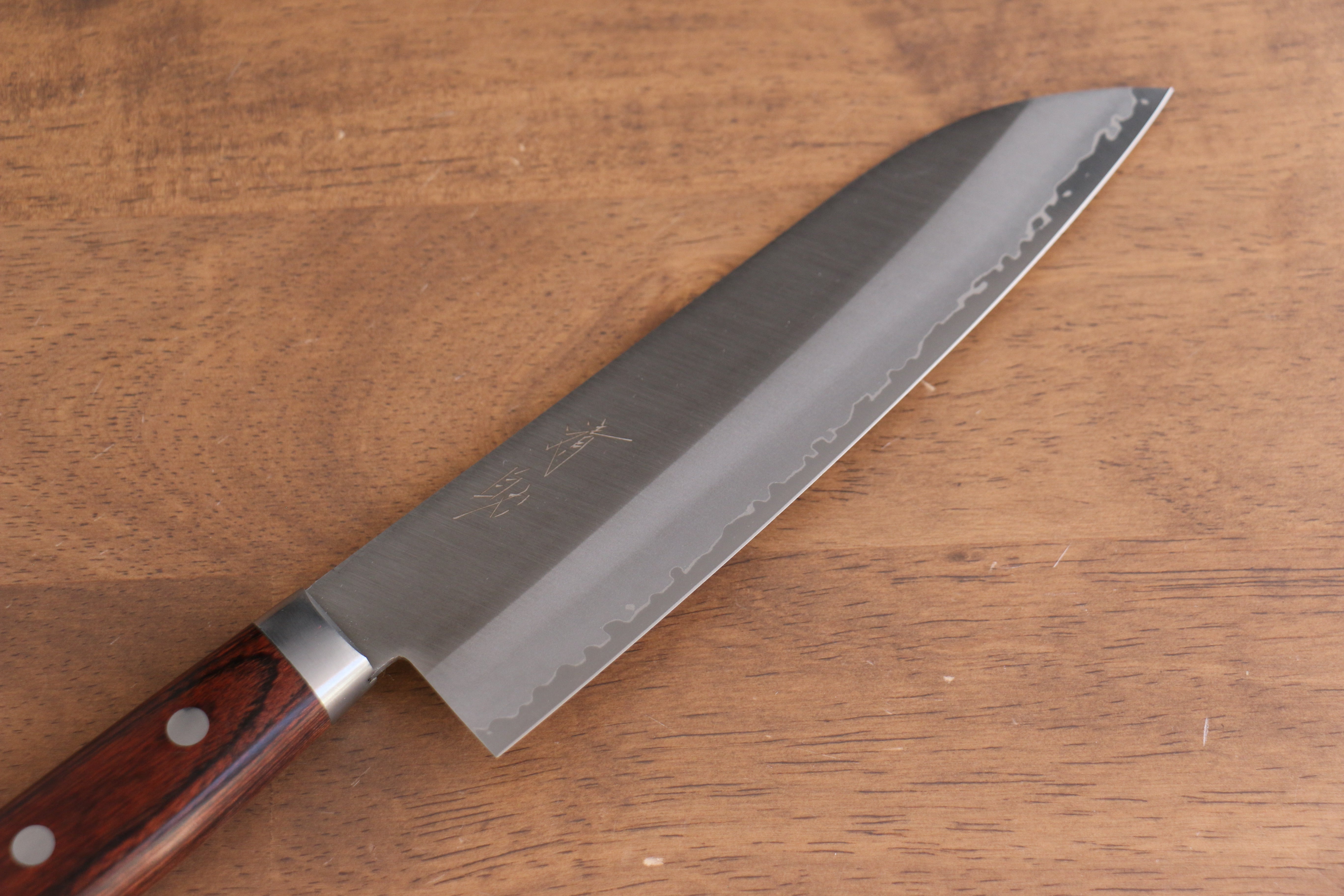 Seisuke VG1 Kasumitogi Santoku 165mm Mahogany Handle - Japanny - Best Japanese Knife