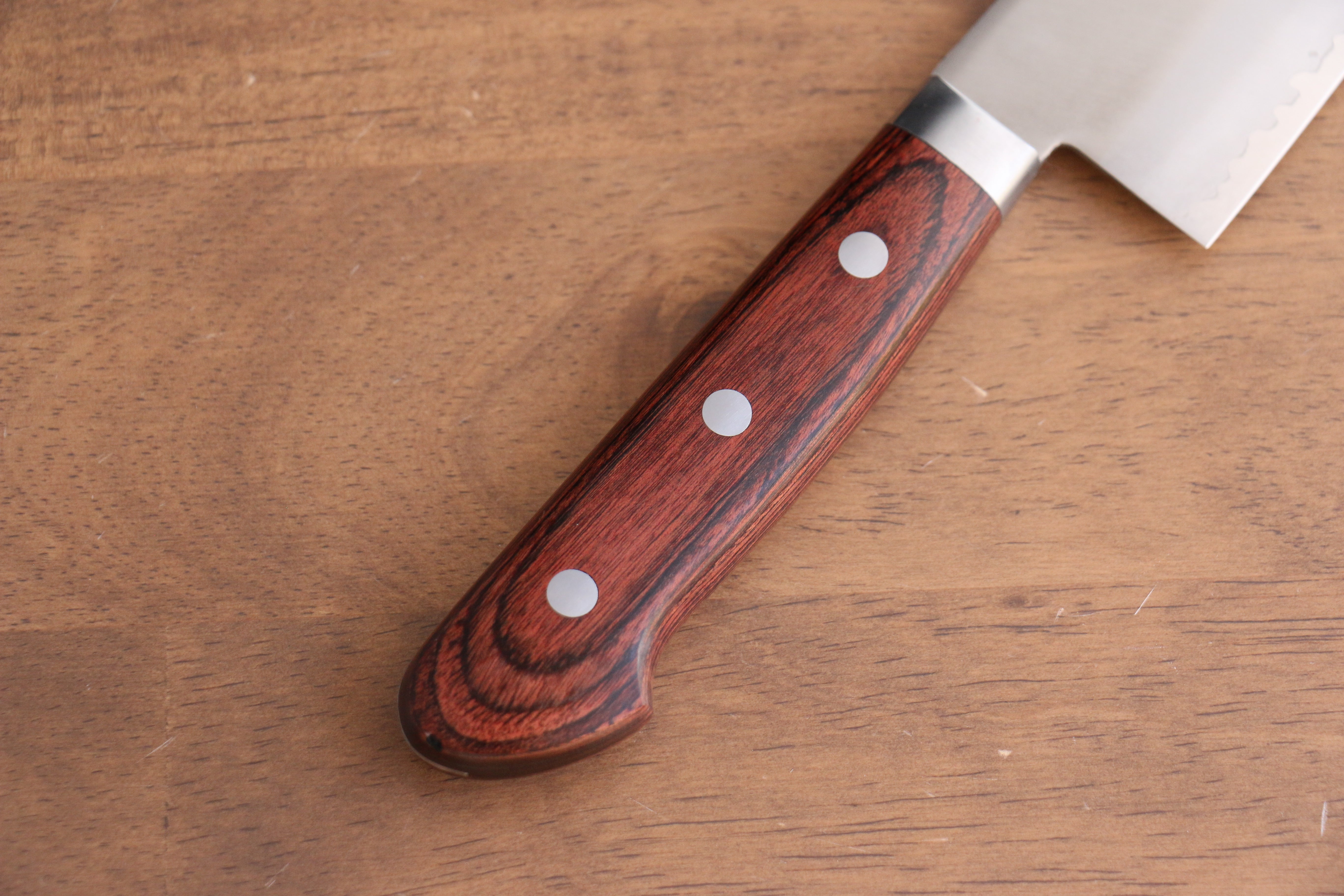 Seisuke VG1 Kasumitogi Santoku 165mm Mahogany Handle - Japanny - Best Japanese Knife