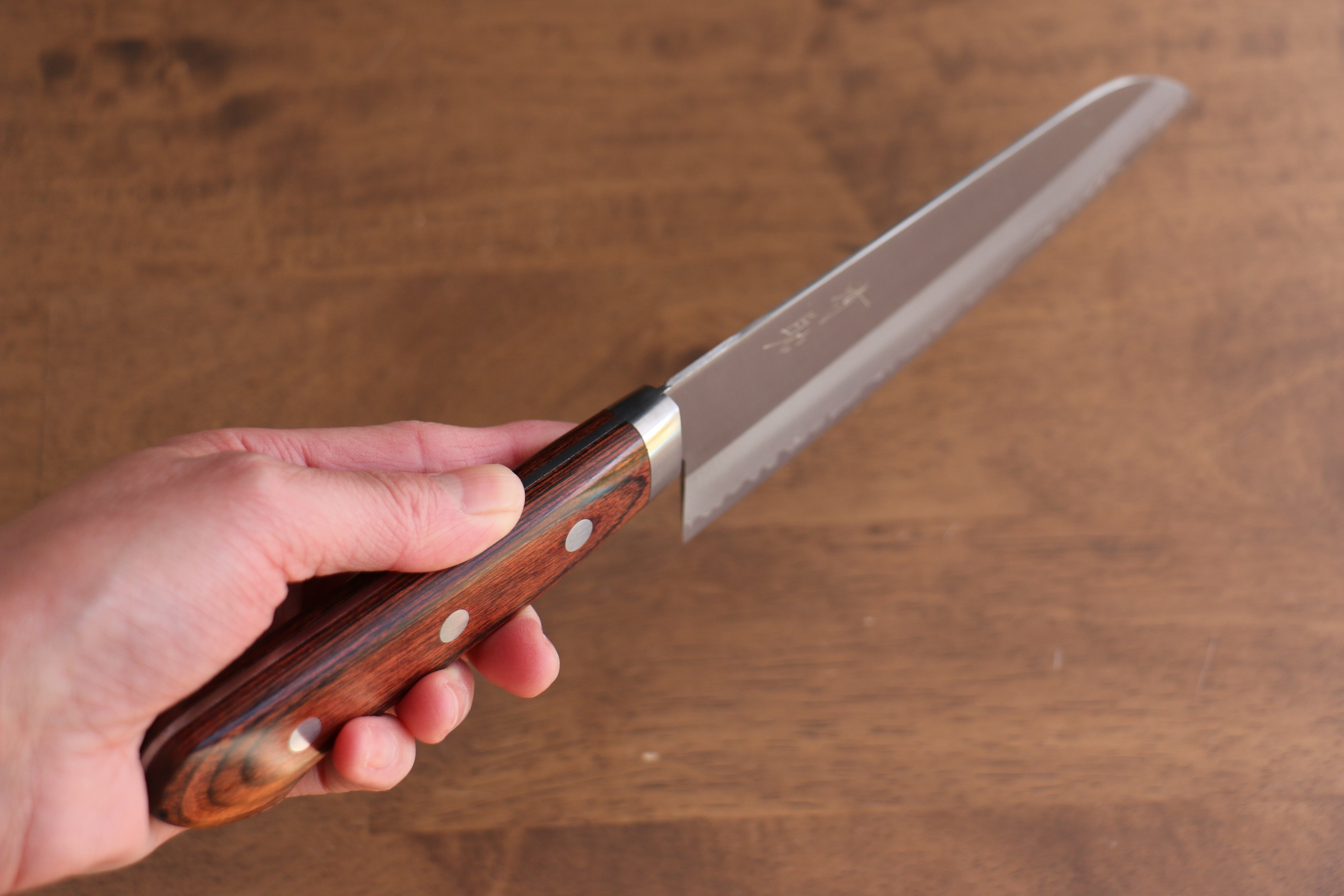 Seisuke VG1 Kasumitogi Santoku 165mm Mahogany Handle - Japanny - Best Japanese Knife