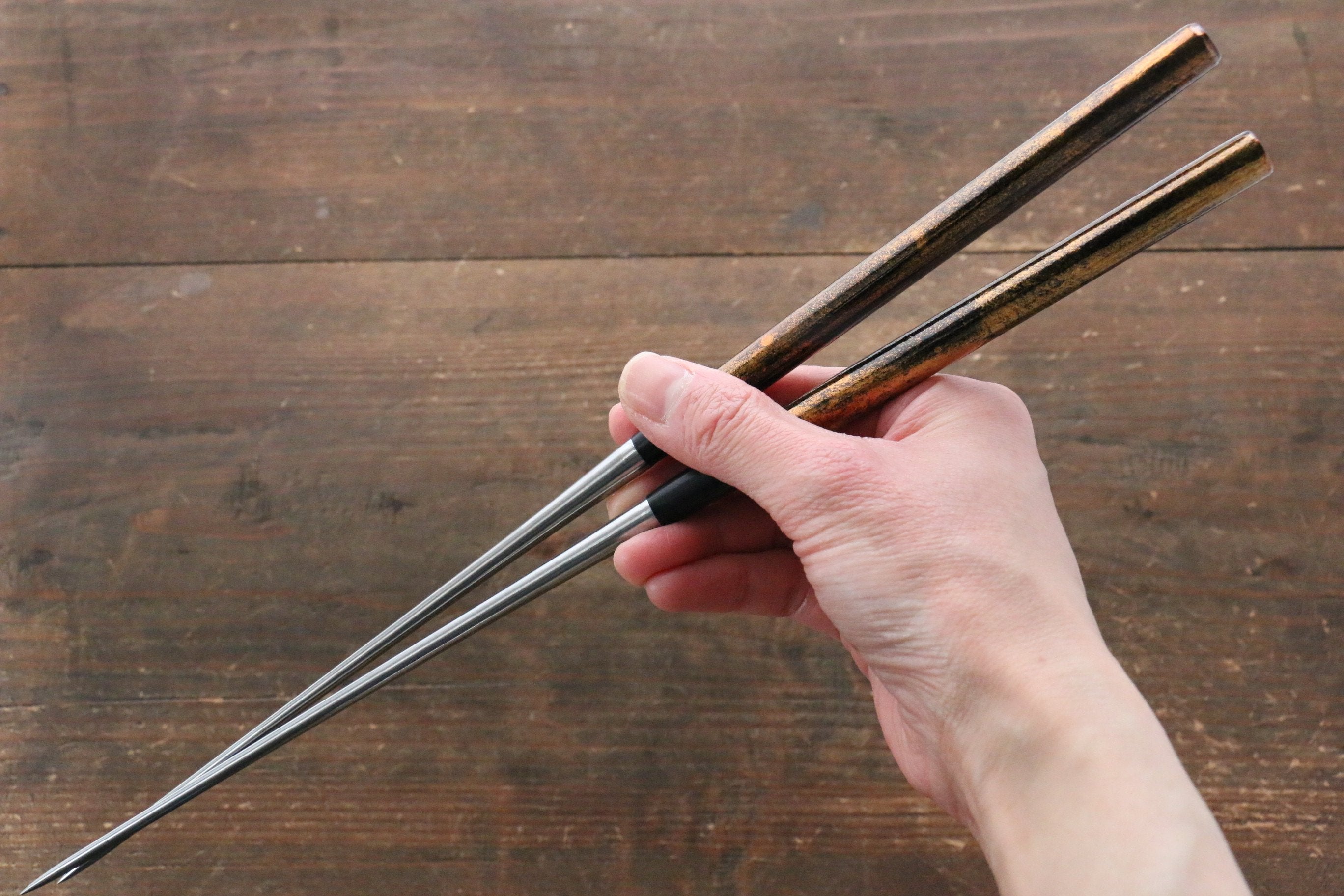 Moribashi Cooking Chopstick BlackGoldSplash 180mm - Japanny - Best Japanese Knife