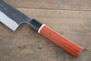 Yoshimi Kato Blue Super Clad Kurouchi Santoku Japanese Chef Knife 170mm Padoauk Handle - Japanny - Best Japanese Knife