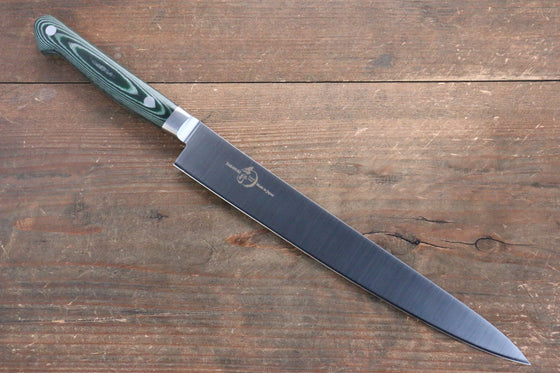 Sakai Takayuki Grand Chef Grand Chef Swedish Steel-stn Sujihiki  240mm Green Micarta Handle - Japanny - Best Japanese Knife