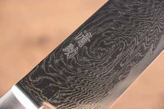 Seisuke Nami AUS10 Mirrored Finish Damascus Santoku  180mm Red Pakka wood Handle - Japanny - Best Japanese Knife