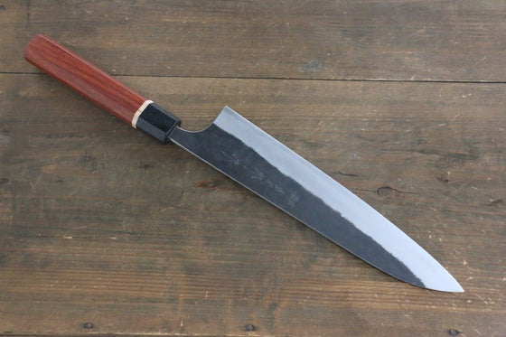 Yoshimi Kato Blue Super Clad Kurouchi Gyuto Japanese Chef Knife 240mm with Padoauk Handle - Japanny - Best Japanese Knife