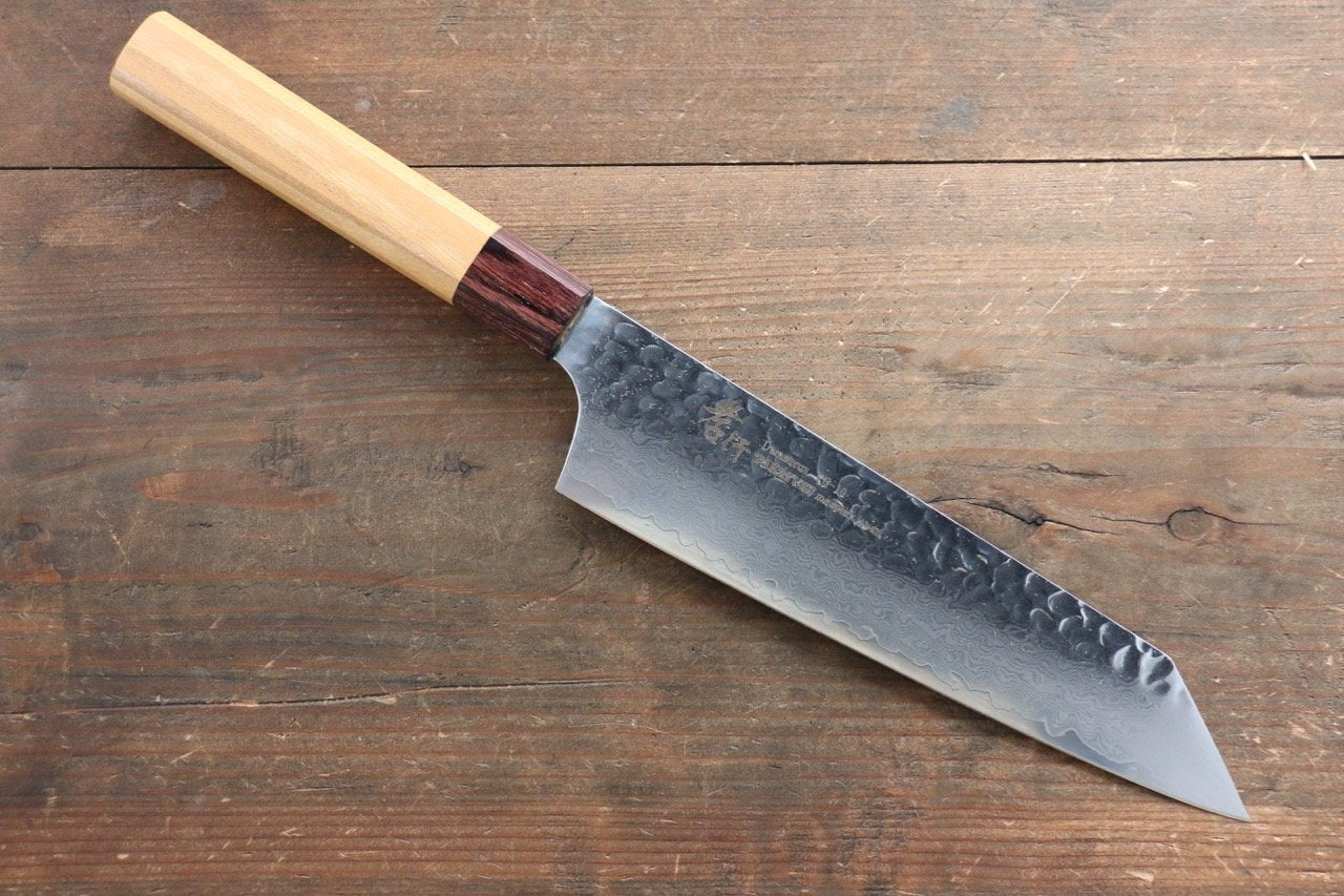 Sakai Takayuki VG10 33 Layer Damascus Kengata Gyuto 190mm Keyaki (Japanese Elm) Handle - Japanny - Best Japanese Knife